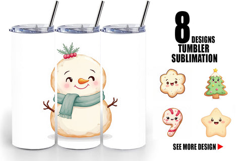 Tumbler Christmas Cookies Sublimation artnoy 