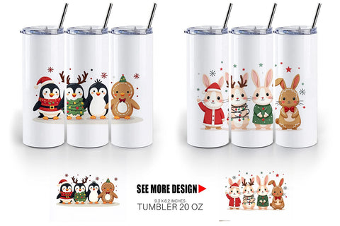 Tumbler Christmas Critter Parade Sublimation artnoy 