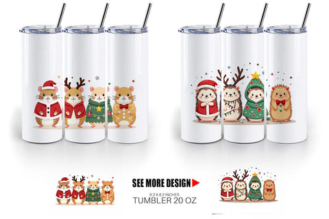 Tumbler Christmas Critter Parade Sublimation artnoy 