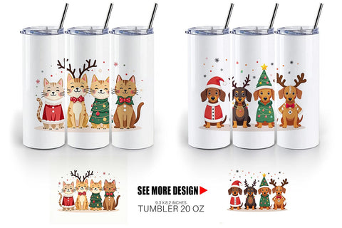 Tumbler Christmas Critter Parade Sublimation artnoy 