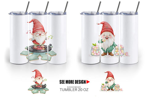 Tumbler Christmas Gnome Sublimation artnoy 