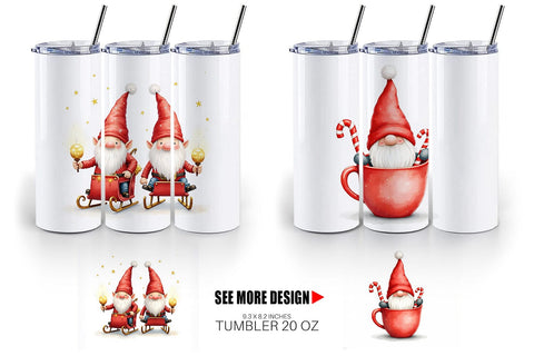 Tumbler Christmas Gnome Sublimation artnoy 