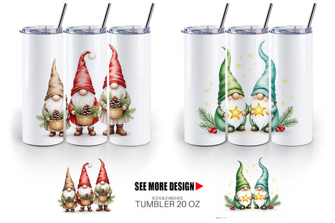 Tumbler Christmas Gnome Sublimation artnoy 