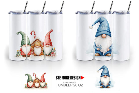 Tumbler Christmas Gnome Sublimation artnoy 