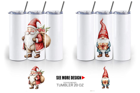 Tumbler Christmas Gnomes Sublimation artnoy 