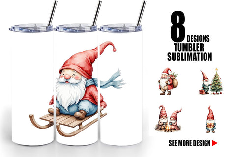 Tumbler Christmas Gnomes Sublimation artnoy 