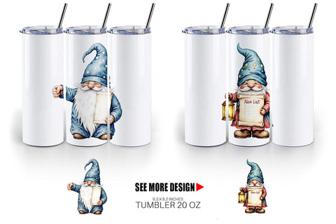 Tumbler Christmas Gnomes Sublimation artnoy 