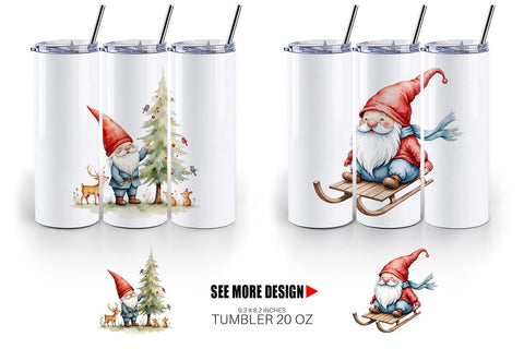 Tumbler Christmas Gnomes Sublimation artnoy 