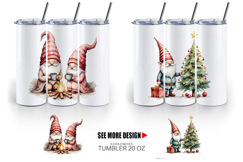 Tumbler Christmas Gnomes Sublimation artnoy 