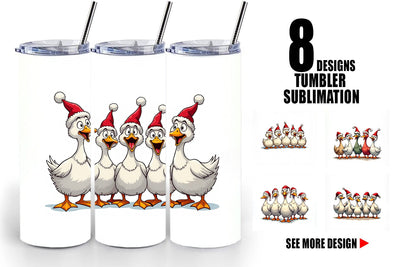 Tumbler Christmas Goose Emotions Sublimation artnoy 
