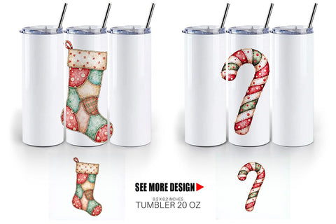 Tumbler Christmas Patchwork Wonder Sublimation artnoy 
