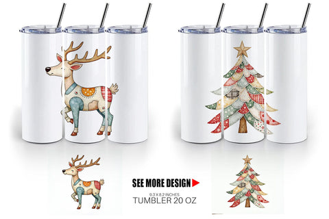 Tumbler Christmas Patchwork Wonder Sublimation artnoy 