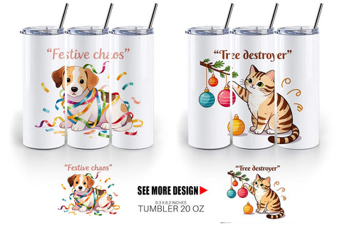 Tumbler Christmas Pet Sarcasm Sublimation artnoy 