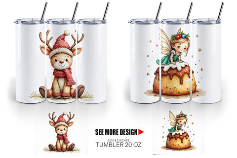 Tumbler Christmas Pudding Delights Sublimation artnoy 