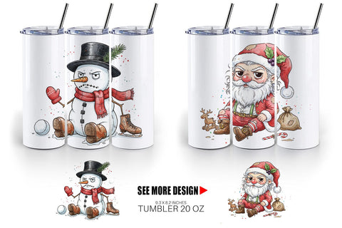 Tumbler Christmas Sarcastic Character Sublimation artnoy 