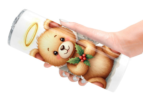 Tumbler Christmas Teddy Bear Sublimation artnoy 
