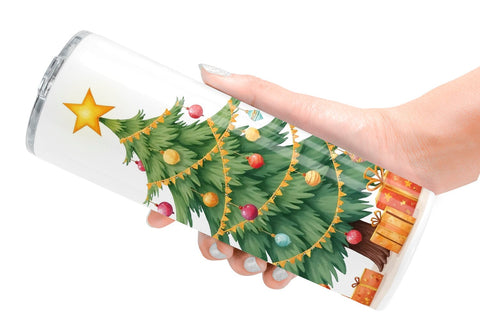 Tumbler Christmas Tree Sublimation artnoy 