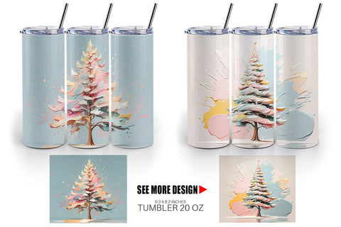 Tumbler Christmas Tree Sublimation artnoy 