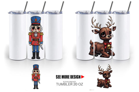 Tumbler Christmas Voodoo Doll Characters Sublimation artnoy 