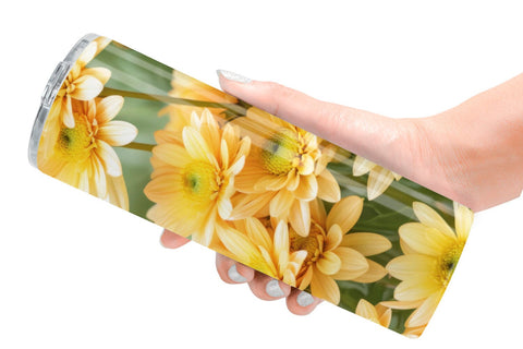 Tumbler Chrysanthemum Pattern Sublimation artnoy 