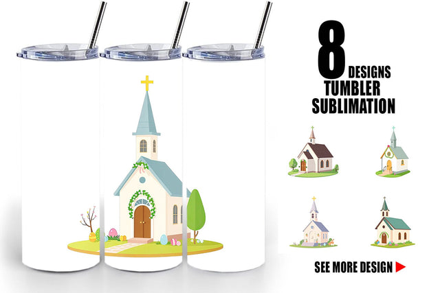 Tumbler Church Sublimation artnoy 