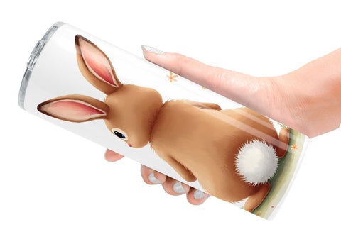 Tumbler Classic Easter Bunnies in the Meadow Watercolor Sublimation artnoy 