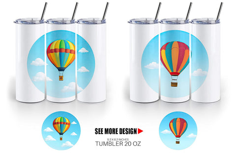 Tumbler Classic Hot Air Balloon Sublimation artnoy 