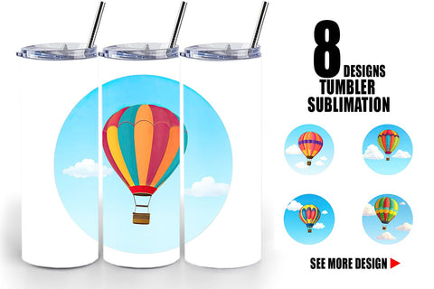 Tumbler Classic Hot Air Balloon Sublimation artnoy 