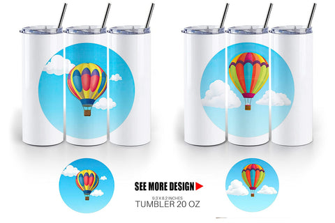 Tumbler Classic Hot Air Balloon Sublimation artnoy 