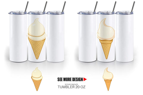 Tumbler Classic Ice Cream Sublimation artnoy 