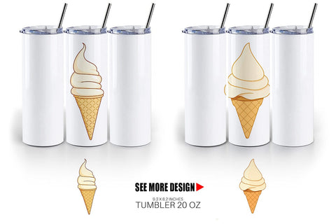 Tumbler Classic Ice Cream Sublimation artnoy 