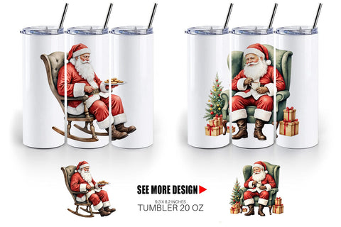 Tumbler Classic Santa Claus Sublimation artnoy 