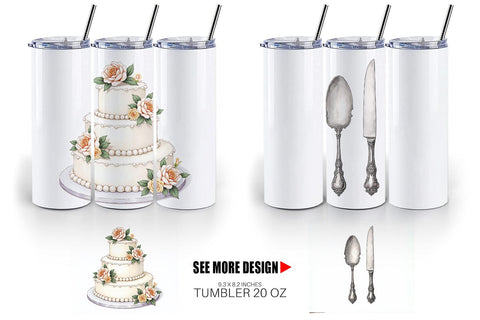 Tumbler Classic Wedding Cakes and Celebrations Sublimation artnoy 