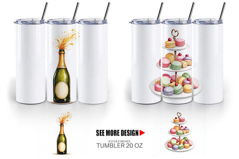 Tumbler Classic Wedding Cakes and Celebrations Sublimation artnoy 