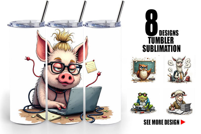 Tumbler Classroom Chaos Critters Sublimation artnoy 