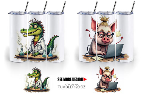Tumbler Classroom Chaos Critters Sublimation artnoy 