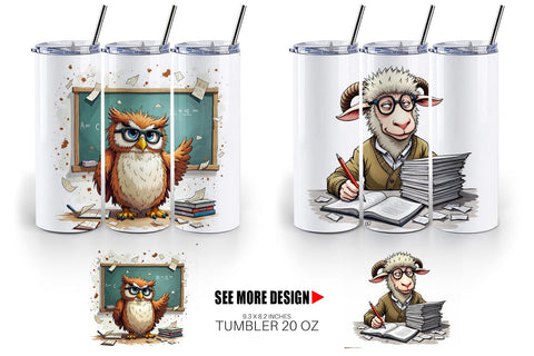 Tumbler Classroom Chaos Critters Sublimation artnoy 