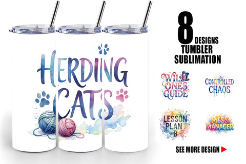 Tumbler Classroom Chaos Quotes Sublimation artnoy 