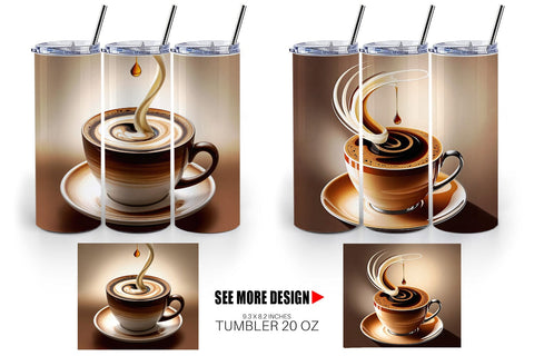 Tumbler Coffee Cup Sublimation artnoy 
