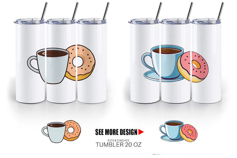 Tumbler Coffee Donut Sublimation artnoy 