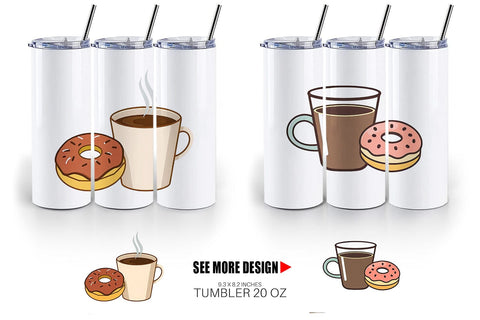Tumbler Coffee Donut Sublimation artnoy 