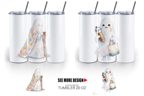 Tumbler Coffee Lover Mom Ghost Sublimation artnoy 