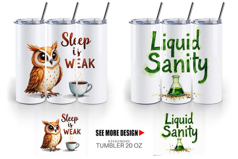 Tumbler Coffee Skull Humor Sarcastic Quotes Sublimation artnoy 