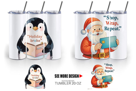Tumbler Consumerism Satire Sublimation artnoy 