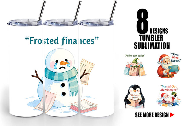 Tumbler Consumerism Satire Sublimation artnoy 