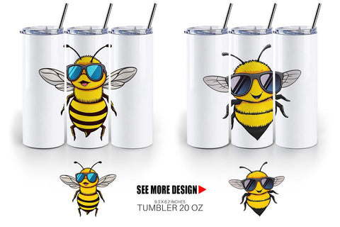 Tumbler Cool Bee Sublimation artnoy 