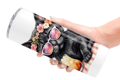 Tumbler Cool Cat Summerween Sublimation artnoy 