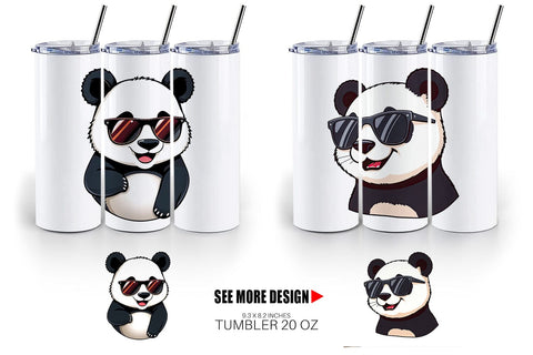 Tumbler Cool Panda Sublimation artnoy 