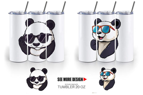 Tumbler Cool Panda Sublimation artnoy 