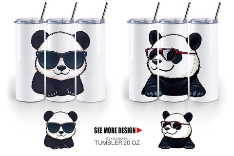 Tumbler Cool Panda Sublimation artnoy 